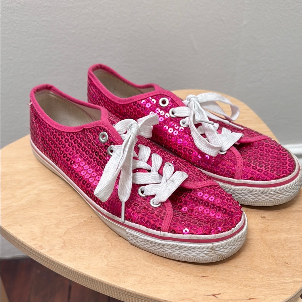 Sequin Pink Tennis Shoes